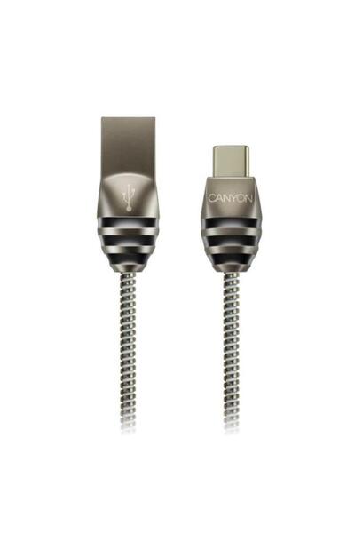 CANYON Cablu de date CNS-USBC5DG, USB 2.0, USB Tip C, 1 m (Argintiu)