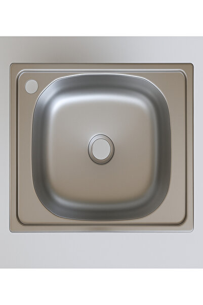 SİNKON 40x50 tezgah Üstü Krom Mutfak Evye Sol Delikli Küçük Sifonlu