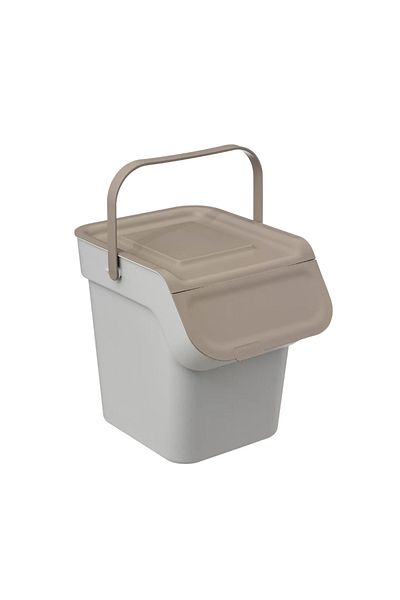 5five Simple Smart Nyborg sorting waste bin, plastic, beige, 20 liters, 28.5 x 31 x 34 cm