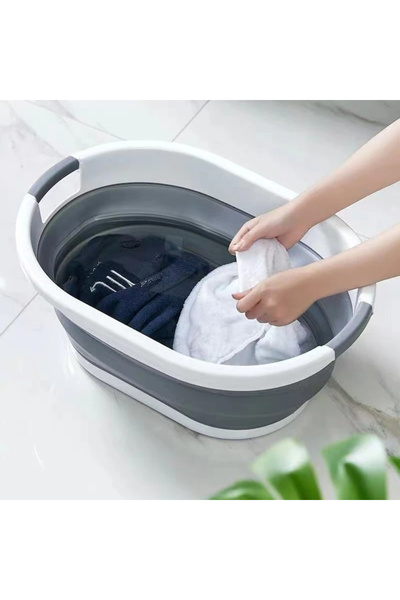 varioshop ® Multifunctional Foldable Laundry Basket, 38 x 53 x6/15/24 cm, Adjustable Height