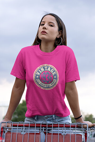 Butik Vintage εμπριμέ / Γυναικείο πολύχρωμο T-Shirt 100% Βαμβάκι Κανονική εφα...