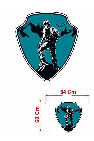 stickerusta Mountain Climber Adventure 4X4 Offroad Camping Caravan Car Auto Motorcycle Sticker 00061