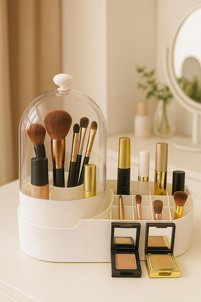 Bayev Deluxe Senfony Rotatable Stand Makeup Organizer - Brush Makeup Organizer with Compartments