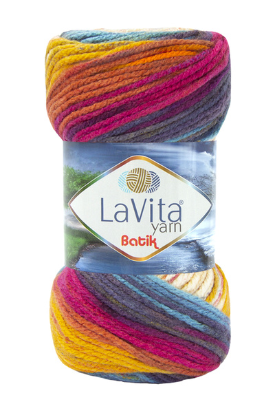 LaVita Yarn Batik El Örgü İpi %100 Akrilik 100gr (DG01 Sümbül)