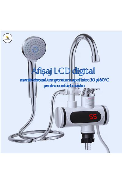 APF Instant hot water 3000W with LCD display and shower - sink mounting
