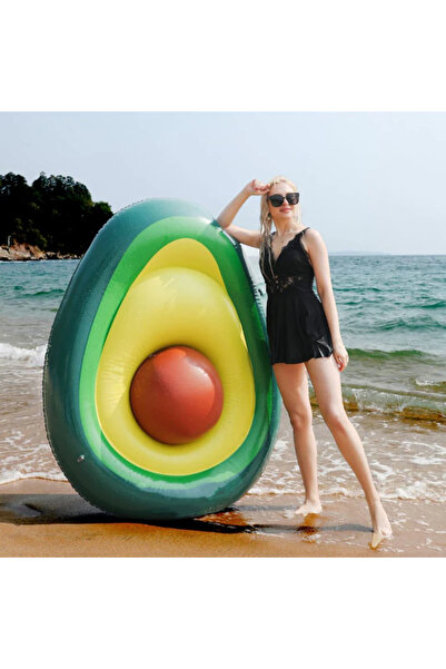 varioshop Saltea gonflabila cu minge in forma de avocado VarioShop®, 150 cm d...