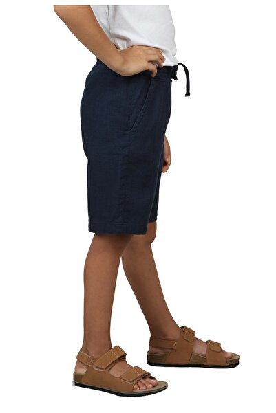 LIVIN FREE Erkek Çocuk Bermuda Short, Armürlü, %100 Pamuk, 6-14 Yaş, günlük, şık, okul icin