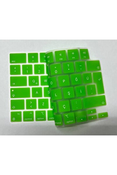 hk Macbook Air 15 Inç 2025 A3241 M4 Işlemcili Türkçe Q Silikon Klavye Koruyucu Uyumlu