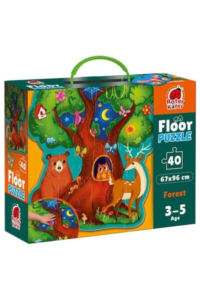 Roter Kafer Puzzle de podea Animale din pădure, Roter Kafer, 304x261 mm, 3+ ani