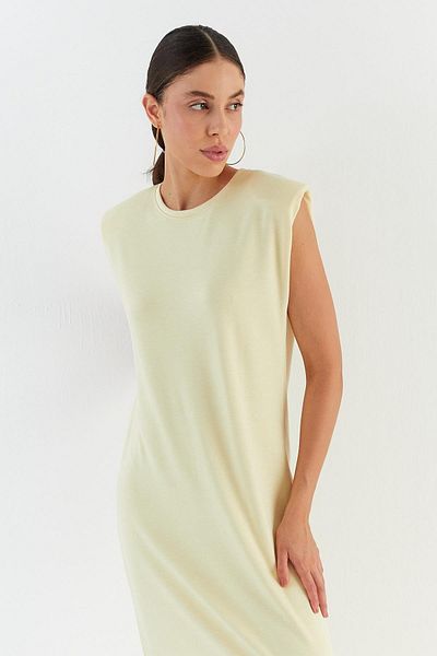 Shopping Shop Basic Padded Dress Yellow