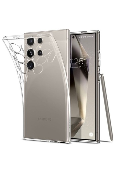 e-Eunoia Art Husa pentru Samsung Galaxy S24 Ultra S928, Liquid Crystal, Impact Safe, Transparenta