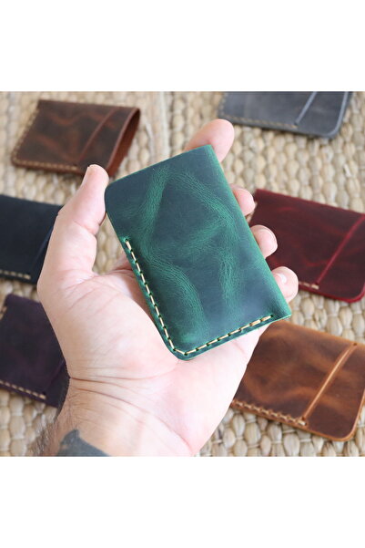 Derici Amca One Shot Genuine Leather Minimal Card Holder
