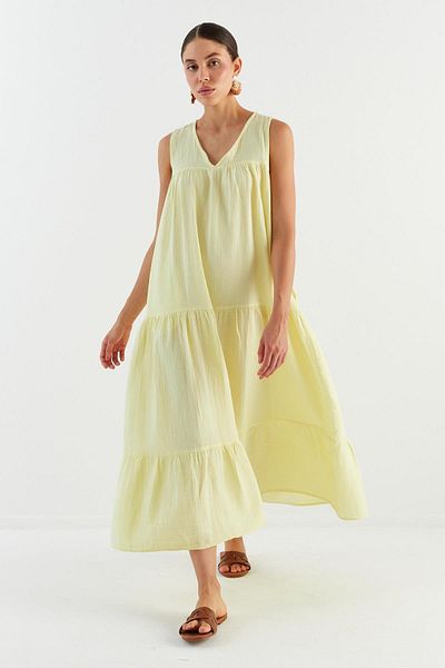 Shopping Shop Muslin Dress Yellow