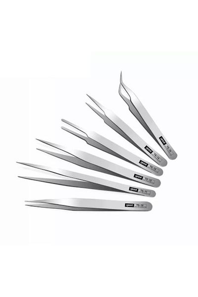 SOHO Kit pentru repararea smartphone-urilor, tabletelor și componentelor PC cu 6 pensete, argintiu
