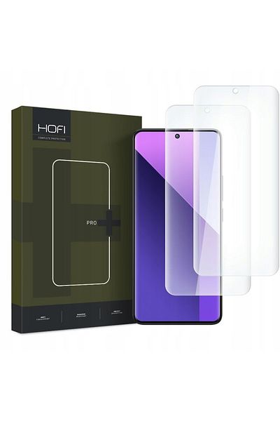 e-Eunoia Art Protector de ecran din sticlă pentru Xiaomi Redmi Note 13 Pro+, adeziv UV, rezistent la impact, set de 2