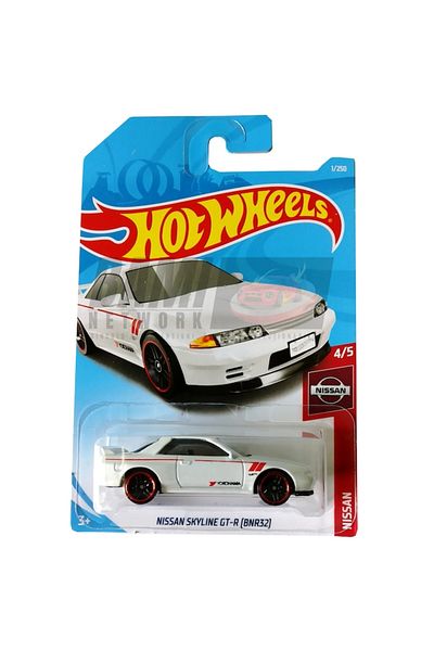 HOT WHEELS Masinuta Metalica Hot Wheels Nissan Skyline GT-R (BNR32), Colectia 2019, Alb, 1:64