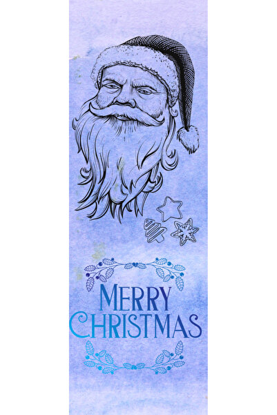 OEM Semn de Carte Craciun, 5x15 cm, 2 bucati, Santa handmade