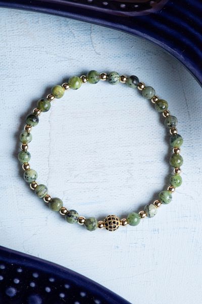 DENİZ Certified Jade Natural Stone Bracelet