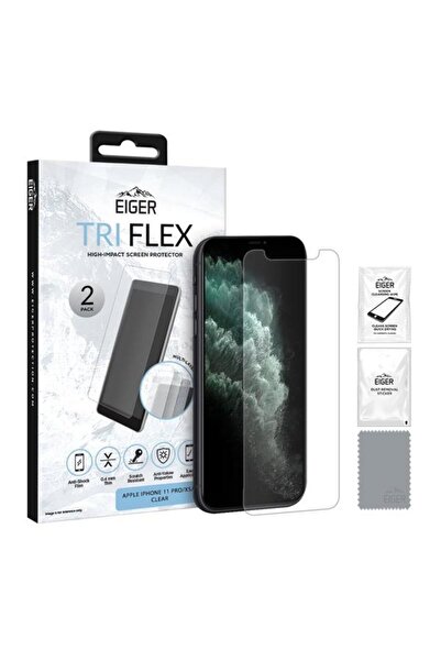 EIGER Ochranné sklo Tri Flex pre iPhone 11 Pro/XS/X, 0,4 mm, 5H (priehľadné)