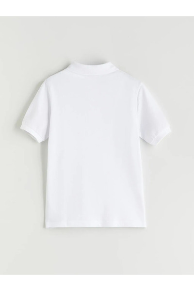 LC Waikiki White Polo Neck Boy's T-Shirt