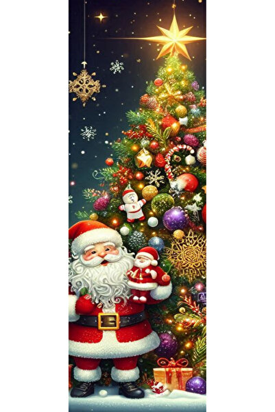 OEM Semn de Carte Craciun, 5x15 cm, 2 bucati, print Santa