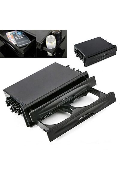 Autoline Universal Cup Holder + Drawer Pocket Slot