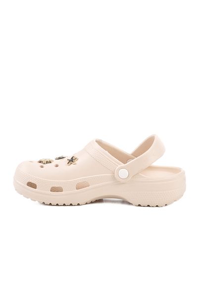 Aspor Ecru Eva Women's Sabo Slippers