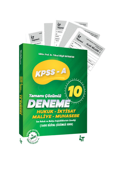 4T YAYINEVİ 2025 4T KPSS-A Tamamı Çözümlü 10 Deneme