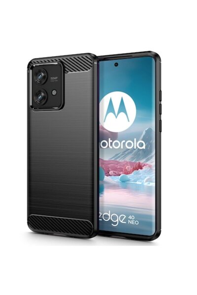 Tech-Protect Husă pentru Motorola Edge 40 Neo, Carbon, Precision Fit, Neagră
