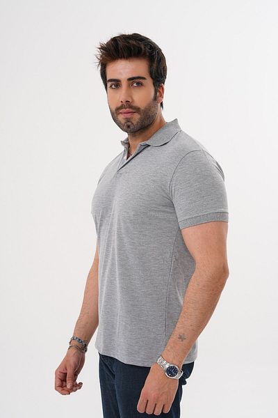 JANSO GROUP - Men's Polo Collar Tshirt Button Detail