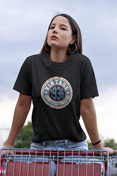 Butik Vintage εμπριμέ / Γυναικείο πολύχρωμο T-Shirt 100% Βαμβάκι Κανονική εφα...