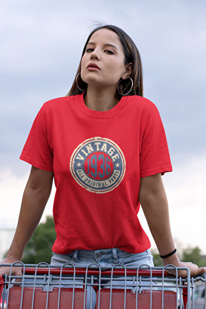 Butik Vintage εμπριμέ / Γυναικείο πολύχρωμο T-Shirt 100% Βαμβάκι Κανονική εφα...