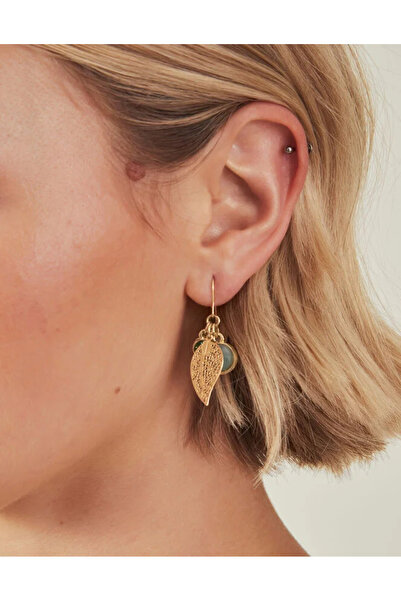 Accessorize Yaprak Taşlı Küpe