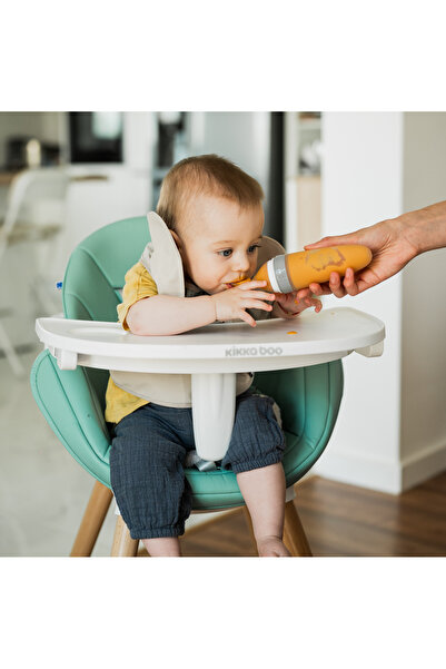 BabySnugg Lingurita de silicon cu rezervor Babysnugg, Fara BPA, Portabila, Bej