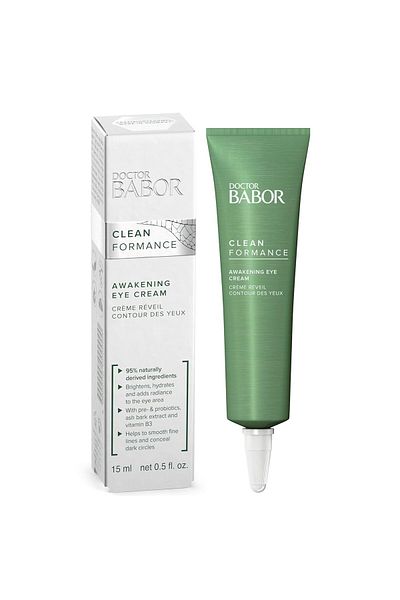 BABOR CLEANFORMANCE Awakening Eye Cream, Moisturizes Under Eyes, Smooth Lines & Reduce Bags and Puff