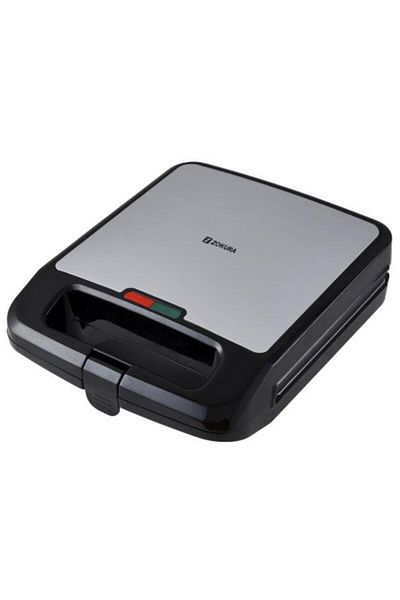 Zokura Sandwich-maker 2 in 1 Zokura, 4 Felii, 1400 W (Black/Silver)