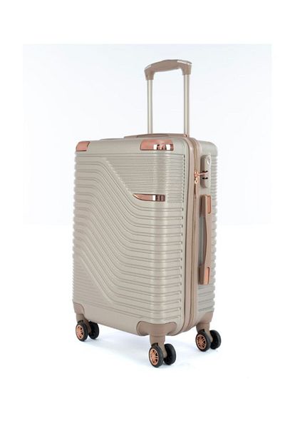LİMRA 5-piece luggage set with 4 wheels, solid and modern design.