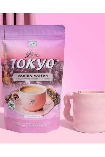 Tokyo قهوة الفانيليا مع الجلوتاثيون والكولاجين وبذور الشيا