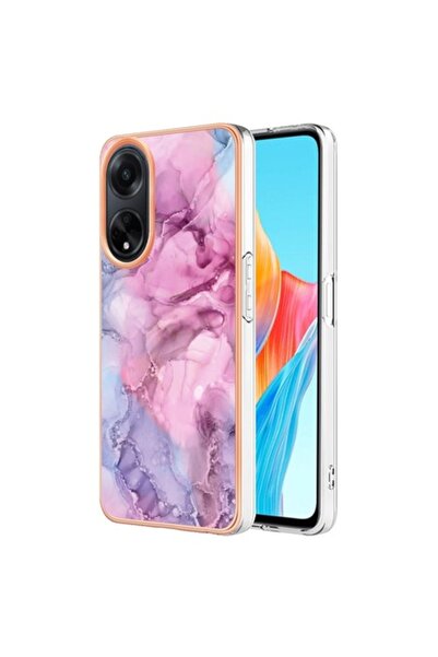 e-Eunoia Art Husa pentru Oppo A98, Electroplating Marble, Elite Armor, U1168, Roz