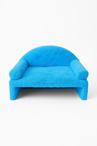 Reyo Pet Plush Cat Sitting Chair Cat Bed Blue