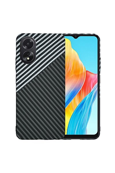 e-Eunoia Art Husă de protecție pentru Oppo A18/A38, M49, Lexgard, Gri metalic Stealth