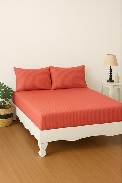 Mulberry 100% Cotton Fitted Sheet - Hotel Comfort, Stylish and Simple Design