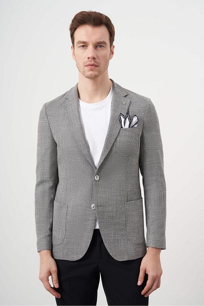 Morven Men's Black Woven Slim Fit Bag Pocket Mono Collar Sports Jacket