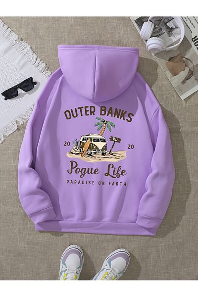 uyguntarz Unisex Outer Banks Printed Oversize Sweatshirt