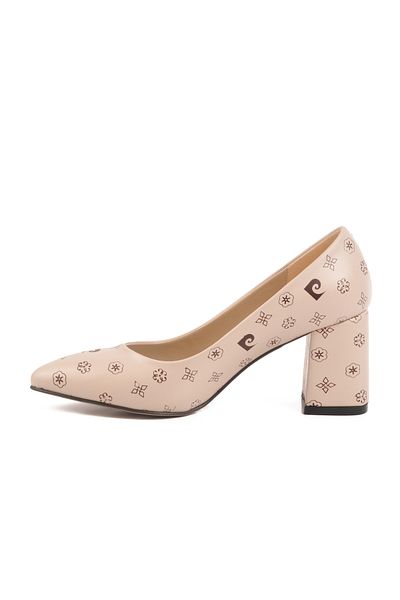 Pierre Cardin Beige Heeled Women's Evening Dress Shoes 50176 Z
