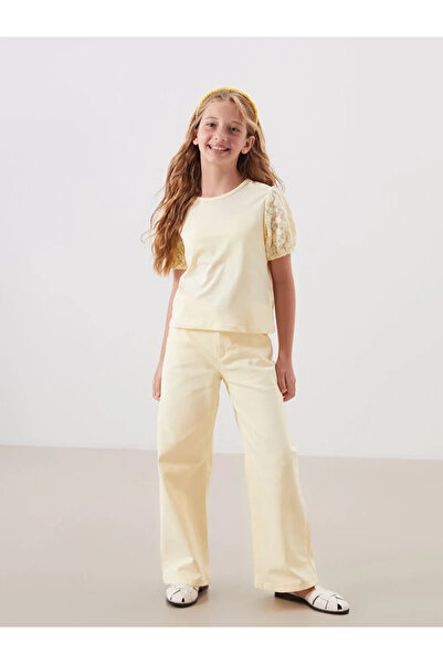 LC Waikiki LCW Kids Sari široke pantalone za devojčice