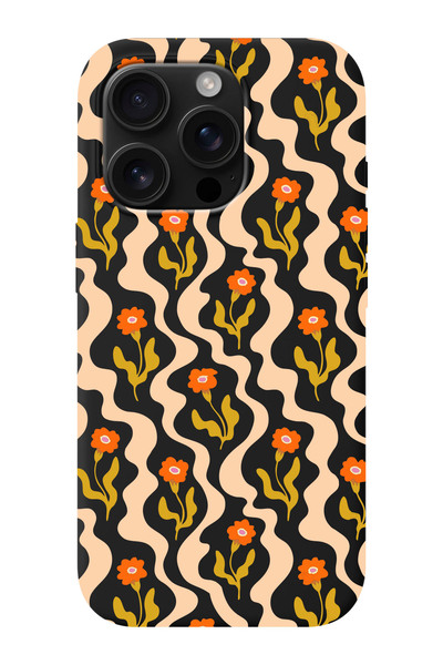 shoptocase iPhone 16 Pro Max Uyumlu Çiçek Desenleri İçi Süet Lansman Koruyucu...