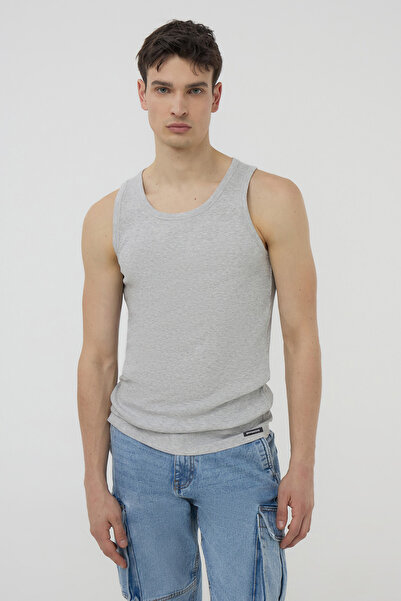 BRAINWEAR Men's 2-Pack Cotton Ribbed Undershirt - Comfortable Fit, Suitable for Daily Use