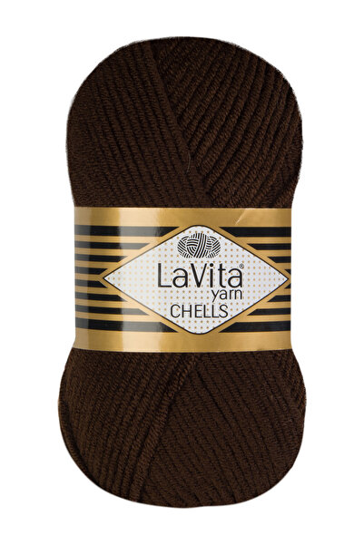 LaVita Yarn Chells El Örgü İpi %100 Akrilik 100gr (9683 KAHVE)