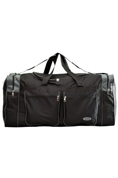 NO BRAND Geantă de voiaj, Material textil, 90x42x34cm, Negru/Gri